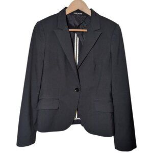 Express Blazer Womens Size 8 Black Single-Button Classic Business Academia